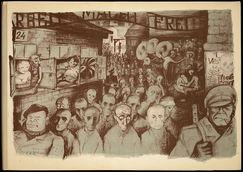 Lithograph by Leo Haas (Terezin survivor)